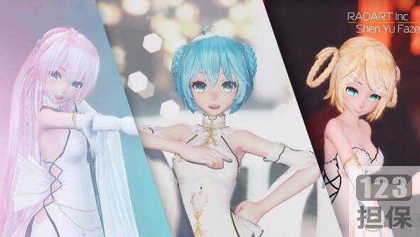 4K版神谕法则TDA旗袍镜音初音动漫人物模型MMD小白腿小姐姐高清巡演宅男建模