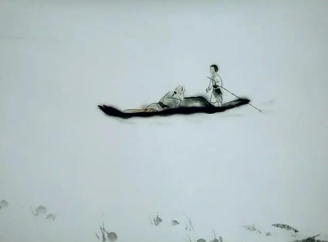 《山水情》五部水墨动画经典合集，老琴师渔家少年师生之情震撼人心