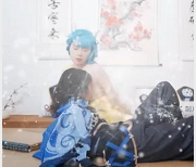 《王者荣耀：宫本武藏、剧毒蔡文姬，1V434M模式，穿越冰凉剑舞》