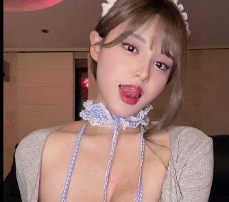韩国快手蓝色女仆徐婉完整版1V547M，9分钟道具秀