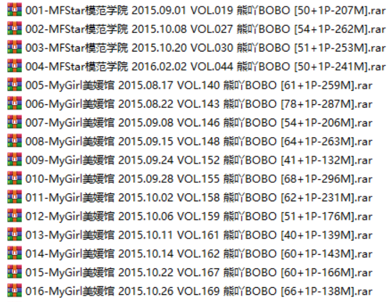 熊吖BOBO套图26部4.48G嫩模娇艳合集